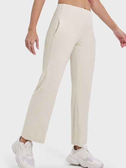 Pocketed High Waist Active Pants-Angel Casuals