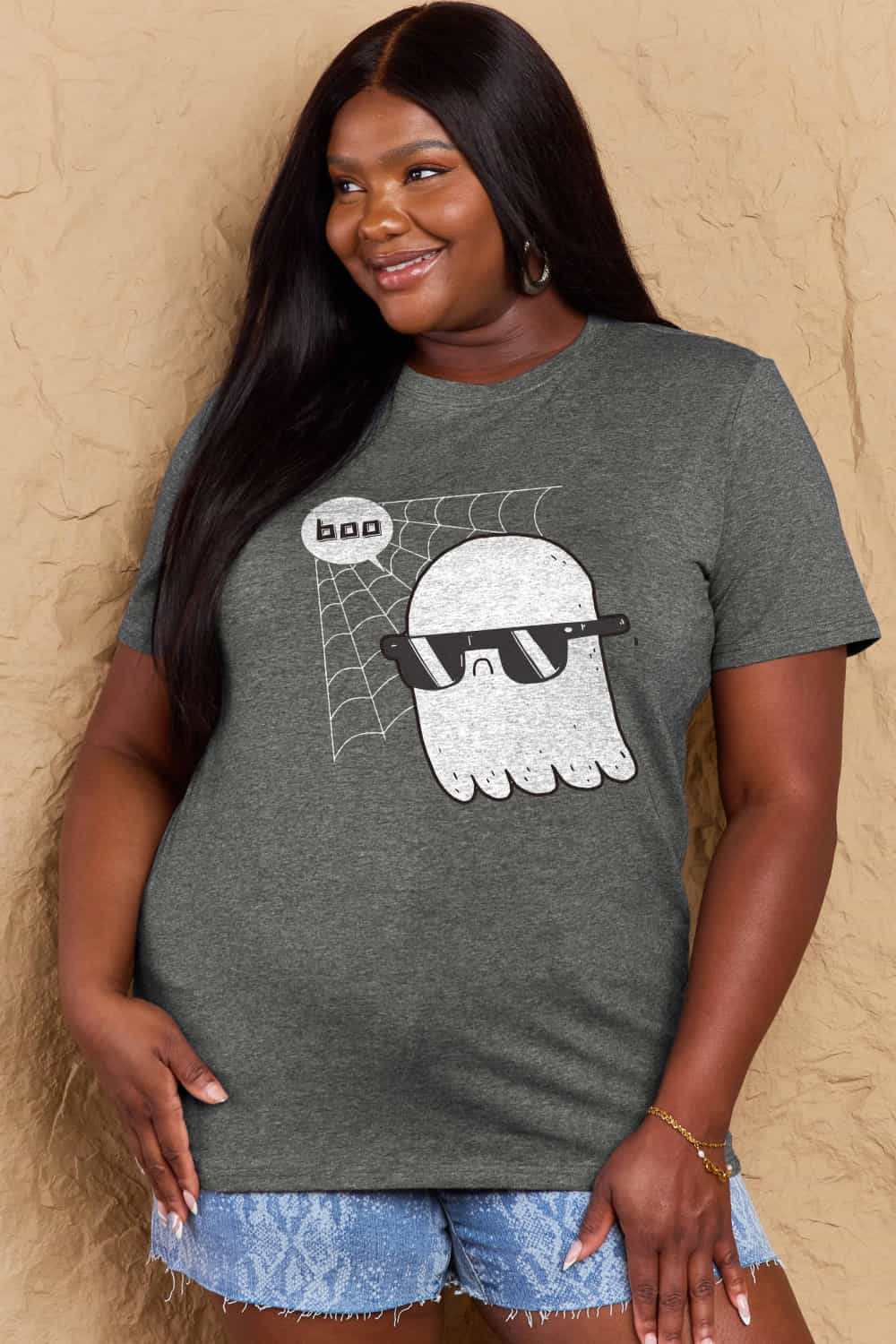 Simply Love Full Size BOO Graphic Cotton T-Shirt-Angel Casuals