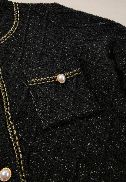 Round Neck Button Up Long Sleeve Cardigan-Angel Casuals