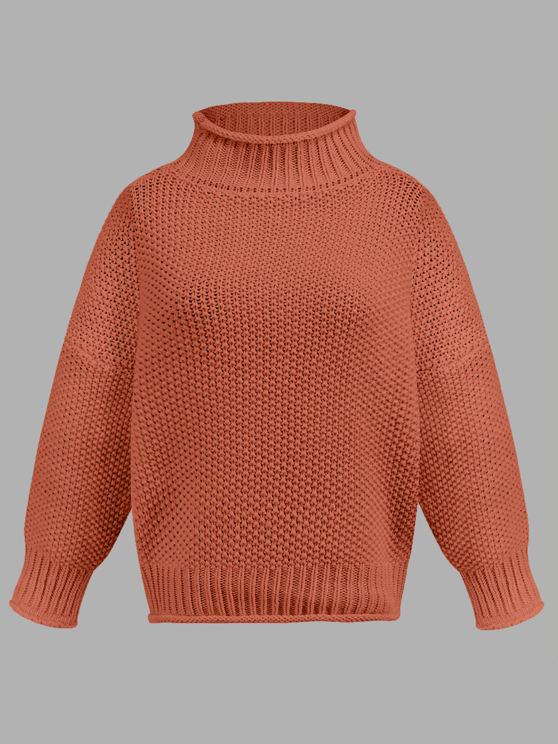 Turtleneck Long Sleeve Sweater-Angel Casuals