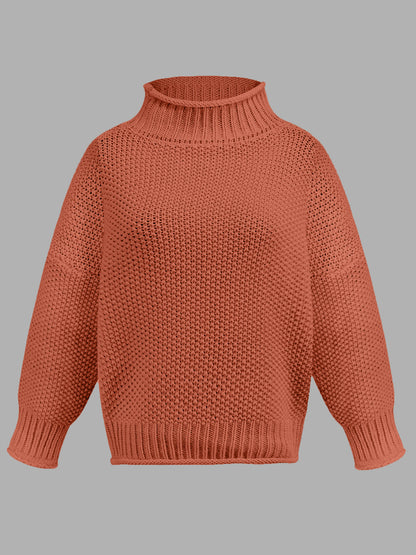 Turtleneck Long Sleeve Sweater-Angel Casuals