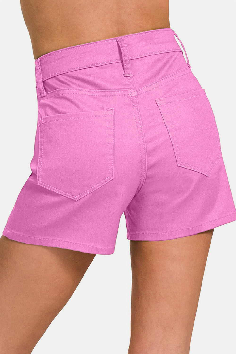 Zenana High Waist Denim Shorts-Angel Casuals