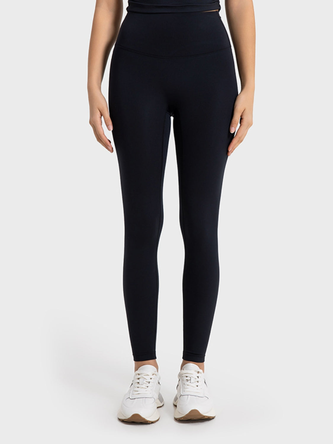 Wide Waistband Sports Leggings-Angel Casuals