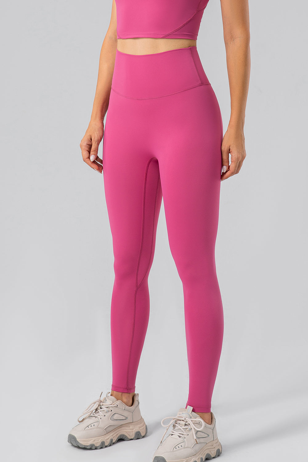 High Waist Wide Waistband Active Leggings-Angel Casuals